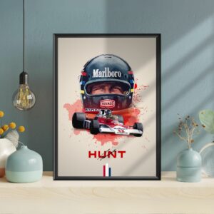 McLaren Racing, James Hunt Poster, Formula 1, F1 Merch, McLaren, F1, Poster, Print, Wall Art Race Track Wall Art by Laurel Wreath Studios