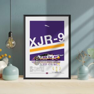 Jaguar XJR-9, Group C, Jaguar, 24h of Le Mans, Endurance Car Racing, Poster, Print, Wall Art, Vintage Car Poster Vintage by Laurel Wreath Studios