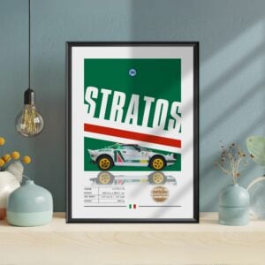 Lancia Stratos Poster, WRC, Rally, Rallye, Poster, Print, Wall Art Race Track Wall Art by Laurel Wreath Studios