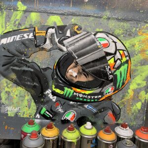 Marco Bezzecchi 2022 - Graffiti painting MotoGP Memorabilia by DRAutoArt