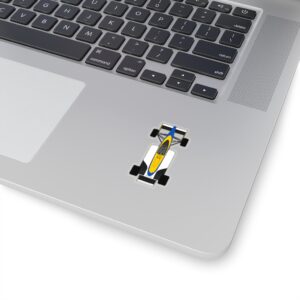 Williams FW12 F1 car minimal Sticker Vintage by Javalinsta Artwork