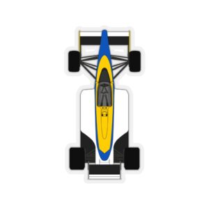 Williams FW12 F1 car minimal Sticker Vintage by Javalinsta Artwork