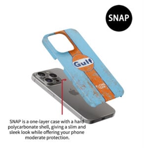 GULF Racing livery vintage old style phone case from the Vintage store collection.