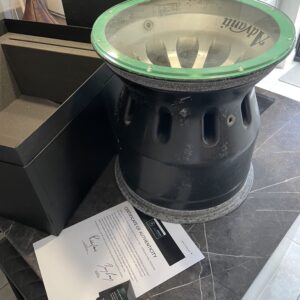 Mercedes AMG Petronas Formula 1 Team Lewis Hamilton Race Used Rear Wheel Table - 2014 Australian Grand Prix from the F1 Car Parts store collection.