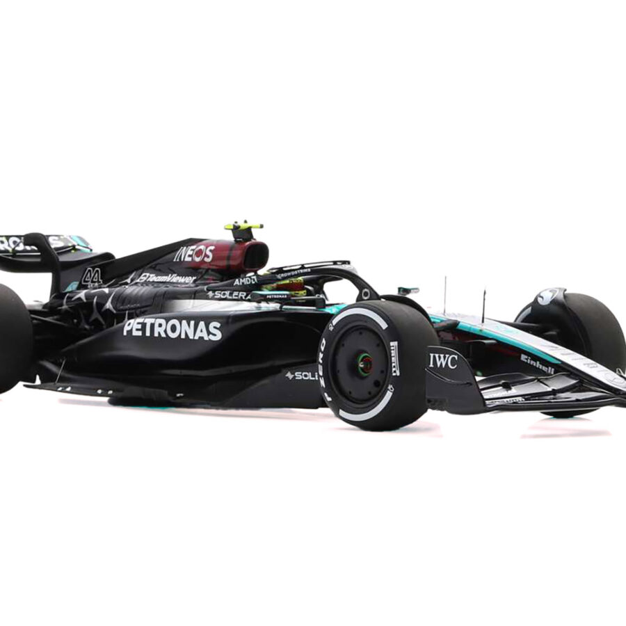 Mercedes-AMG F1 W15 E Performance #44 Lewis Hamilton "Petronas" Formula One F1 "Bahrain GP" (2024) with Acrylic Display Case 1/18 Model Car by Spark from the Race Track Wall Art store collection.