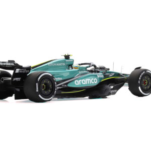 Aston Martin AMR24 #14 Fernando Alonso "Aramco" Formula One F1 "Saudi Arabian GP" (2024) with Acrylic Display Case 1/18 Model Car by Spark from the Race Track Wall Art store collection.