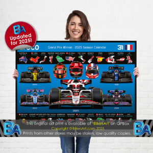 Esteban Ocon 2025 Haas Formula 1 Car. Very High Quality Illustration from the Sports Car Racing Art store collection.