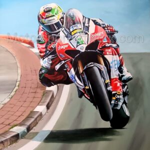 Glenn Irwin, Eleventh Heaven, NW200 Limited Edition Print by Jeff Rush from the Race Car Wall Art store collection.