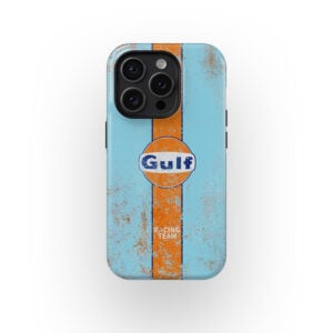 GULF Racing livery vintage old style phone case from the Vintage store collection.