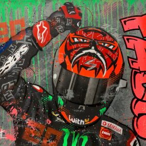 Fabio Quartararo 2021 - Graffiti painting MotoGP Memorabilia by DRAutoArt