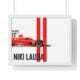 Niki Lauda Framed Art Print. 1975 Ferrari 312T