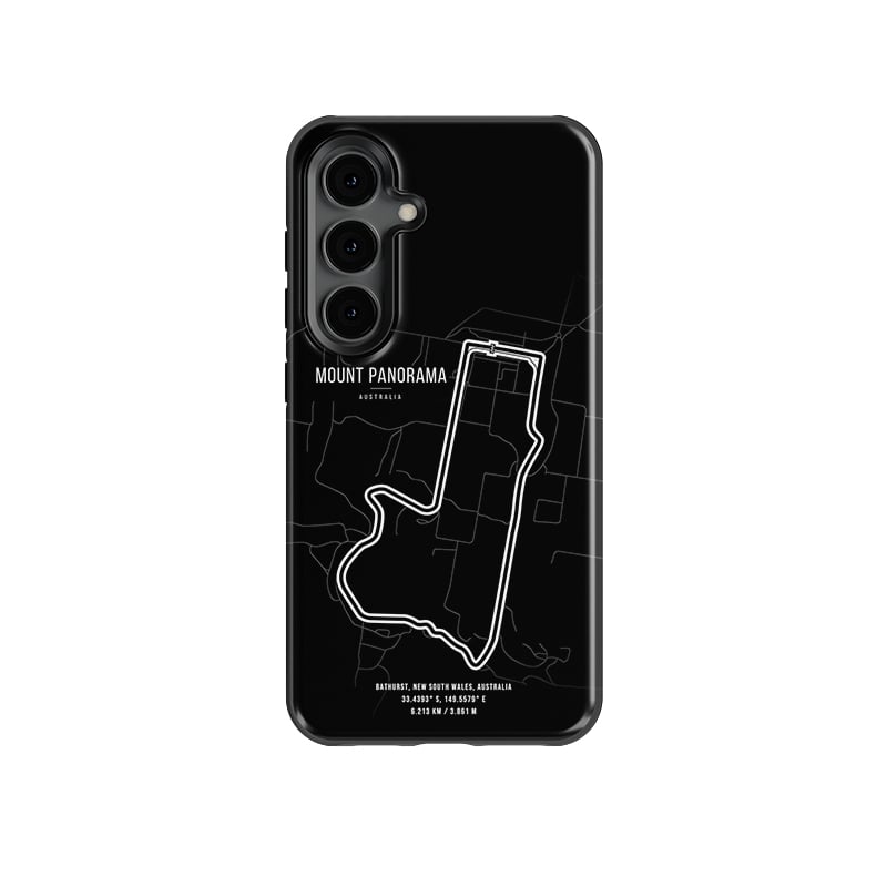 Mount Panorama F1 Phone Case – Embrace the Thrill of Bathurst (Black) from the More Series store collection.