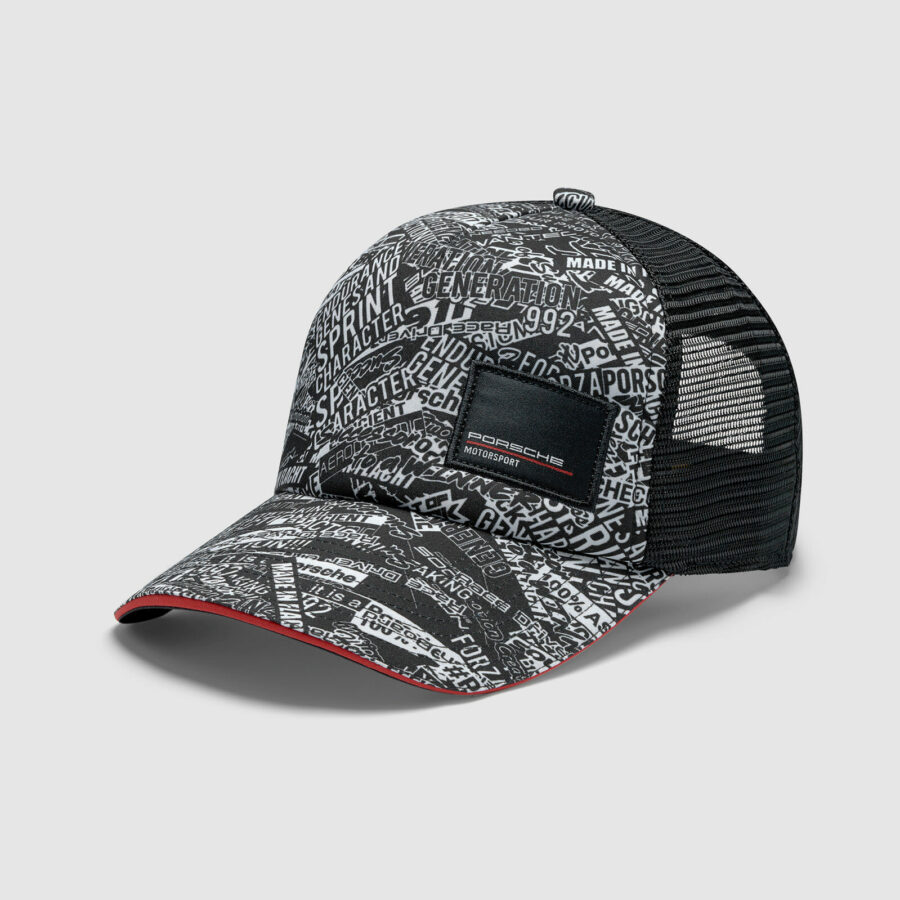 2024 Porsche Motorsport Quote Statement Trucker Cap from the Automotive store collection.
