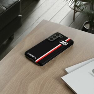 Charles Leclerc number 16 monaco flag matte black edition Sports Car Racing Art by Jaanskie