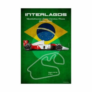 Interlagos Racetrack, McLaren MP, Poster from the Ayrton Senna store collection.