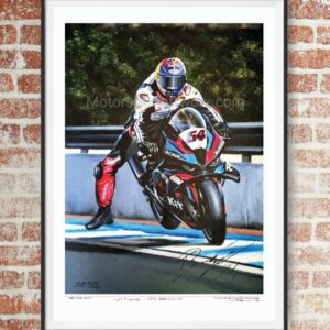 Toprak Razgatlıoğlu limited edition print with reproduced autograph MotoGP Memorabilia by Motorsport Artworx