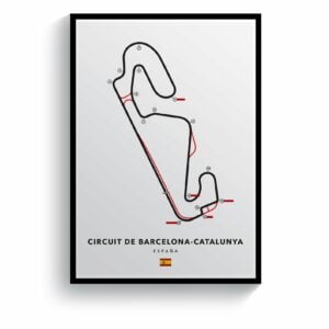 Circuit de Barcelona-Catalunya Racing Circuit Print from the Race Track Wall Art store collection.