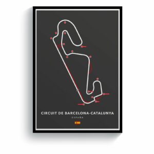 Circuit de Barcelona-Catalunya Racing Circuit Print from the Race Track Wall Art store collection.