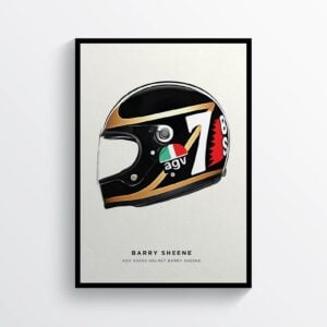 Barry Sheene Helmet Print Sports Car Racing Posters & Prints by Pit Lane Prints