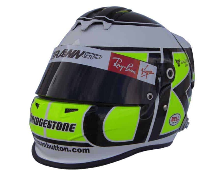 Jenson Button 2009 "MONSTER" Helmet Brawn F1 from the F1 Helmets store collection.