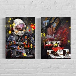F1 Ayrton Senna & car print A3 Limited edition poster Formula one wall decor 2022 formula 1 from the Sports Car Racing Art store collection.