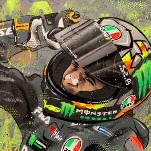 Marco Bezzecchi 2022 - Graffiti painting MotoGP Memorabilia by DRAutoArt