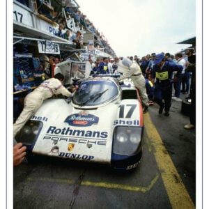 Derek Bell signed Porsche Pit Stop at Le Mans lithograph Formula 1 Memorabilia by The Signature Store