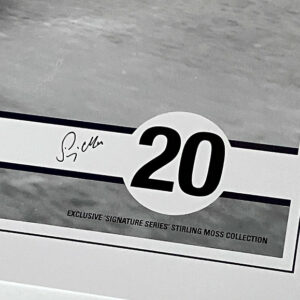 Stirling Moss signed Lotus 18 at Monaco 'cafe-racer' lithograph Race Track Wall Art by The Signature Store