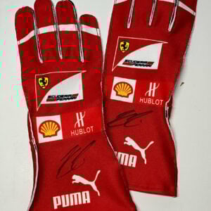 Kimi Räikkönen signed replica gloves (pair, both signed) Formula 1 Memorabilia by The Signature Store