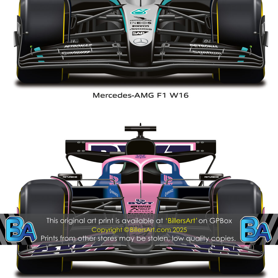 Formula 1 2025 Season Team Cars wall art poster print from the Max Verstappen store collection.