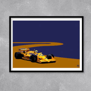Ayrton Senna Lotus 99T F1 print - Various Sizes. F1 gifts, Formula 1 Wall Art, Formula 1 poster, F1 artwork, Motorsport gift from the Ayrton Senna store collection.
