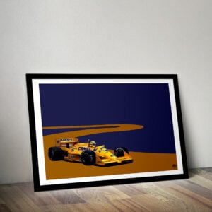 Ayrton Senna Lotus 99T F1 print - Various Sizes. F1 gifts, Formula 1 Wall Art, Formula 1 poster, F1 artwork, Motorsport gift from the Ayrton Senna store collection.