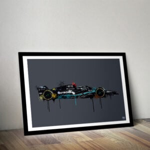 Lewis Hamilton 2023 Mercedes F1 print - Various Sizes. F1 gifts, Formula 1 Wall Art, Formula 1 poster, F1 artwork, Motorsport gift from the Lewis Hamilton store collection.