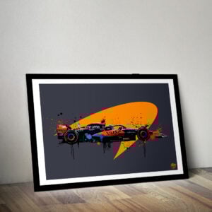 Oscar Piastri 2023 McLaren MCL60 F1 print - Various Sizes. Formula 1 Wall Art, Formula 1 poster, F1 artwork, Motorsport gift from the Sports Car Racing Art store collection.