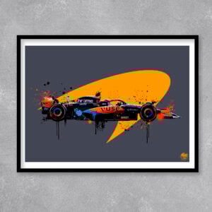 Oscar Piastri 2023 McLaren MCL60 F1 print - Various Sizes. Formula 1 Wall Art, Formula 1 poster, F1 artwork, Motorsport gift from the Sports Car Racing Art store collection.