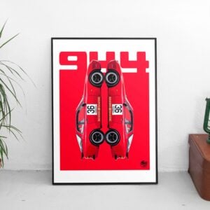 Porsche 944 Turbo Cup Print - Various Sizes. Porsche 944 wall art, Classic car poster, Porsche 944 artwork, Classic Porsche gift Vintage by Fueled.art