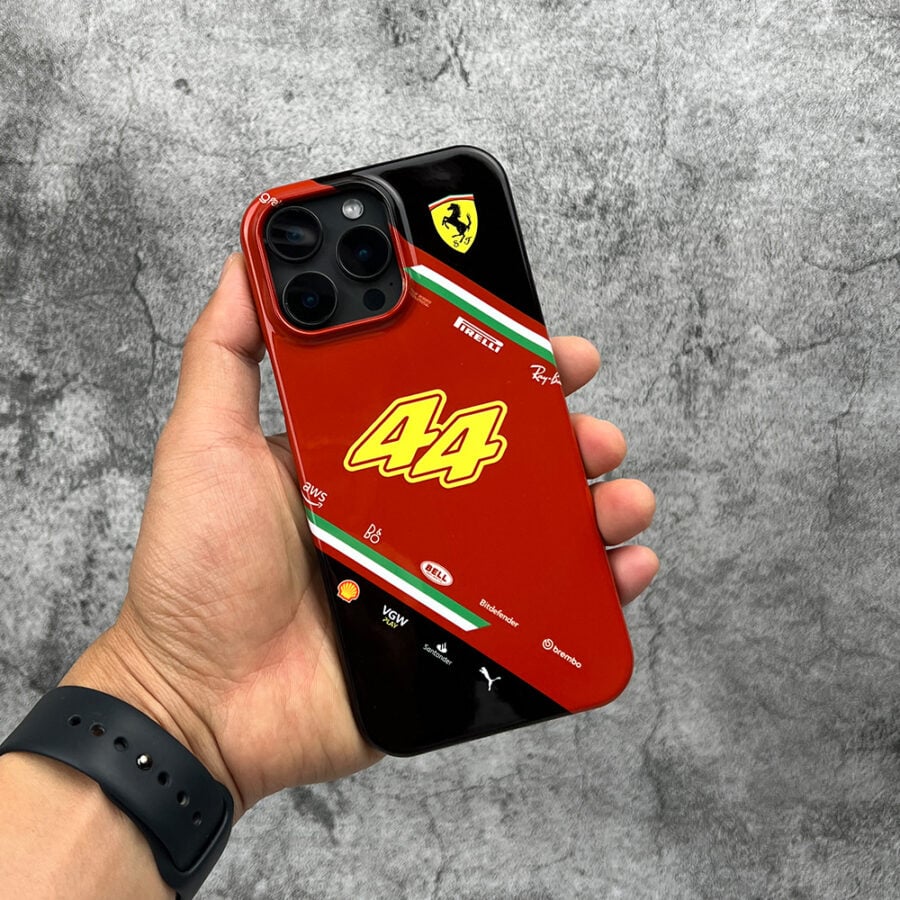 Scuderia Ferrari Lewis Hamilton F1 Phone Case - LH44 2025 Edition for iPhone & Samsung from the Lewis Hamilton store collection.