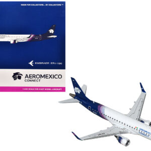 Embraer ERJ-190 Commercial Aircraft "Aeromexico Connect" (XA-IAC) White with Dark Blue Tail 1/400 Diecast Model Airplane by GeminiJets from the Automotive store collection.