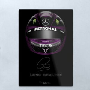 Lewis Hamilton 2020 Black Helmet Print - Scuderia GP from the F1 Helmets store collection.
