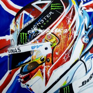 Lewis Hamilton 02 Artist Embellished Print By Sean Wales from the Lewis Hamilton store collection.