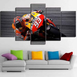 Marc Marquez Moto GP Modular Wall Art Canvas from the Race Car Wall Art store collection.