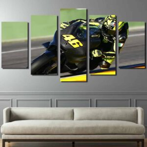 Valentino Rossi Carbon Modular Wall Art Canvas from the Race Car Wall Art store collection.
