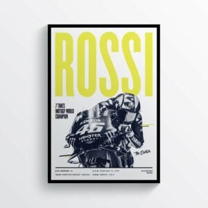 Valentino Rossi 2019 MotoGP Rider Print from the MotoGP Memorabilia store collection.