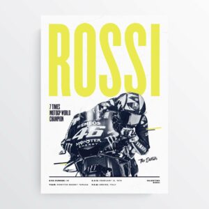 Valentino Rossi 2019 MotoGP Rider Print from the MotoGP Memorabilia store collection.