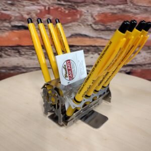 V8 Engine Block Pen Holder / Business Card Holder - Mancave Sports Car Racing Art by Paul's Car Art