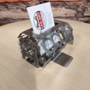V8 Engine Block Pen Holder / Business Card Holder - Mancave Sports Car Racing Art by Paul's Car Art