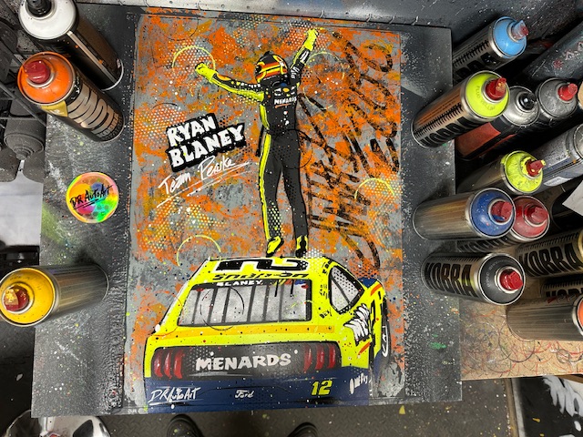 Ryan Blaney, NASCAR 2023 Champ - Graffiti painting from the GPBox store.
