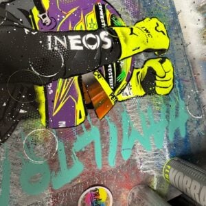 Lewis Hamilton, Silverstone 2023 - Graffiti Painting from the GPBox store.