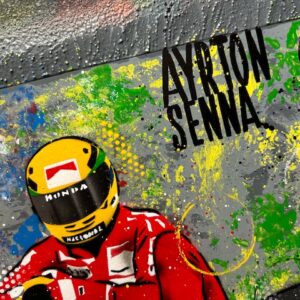 Mansell X Senna - Graffiti painting from the Ayrton Senna store collection.