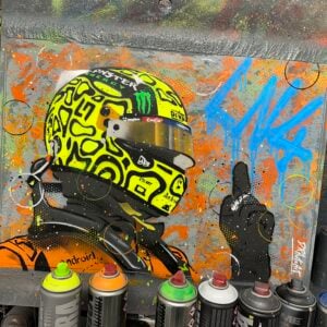 Lando Norris, 2024 - Graffiti Painting Sports Car Racing Art by DRAutoArt